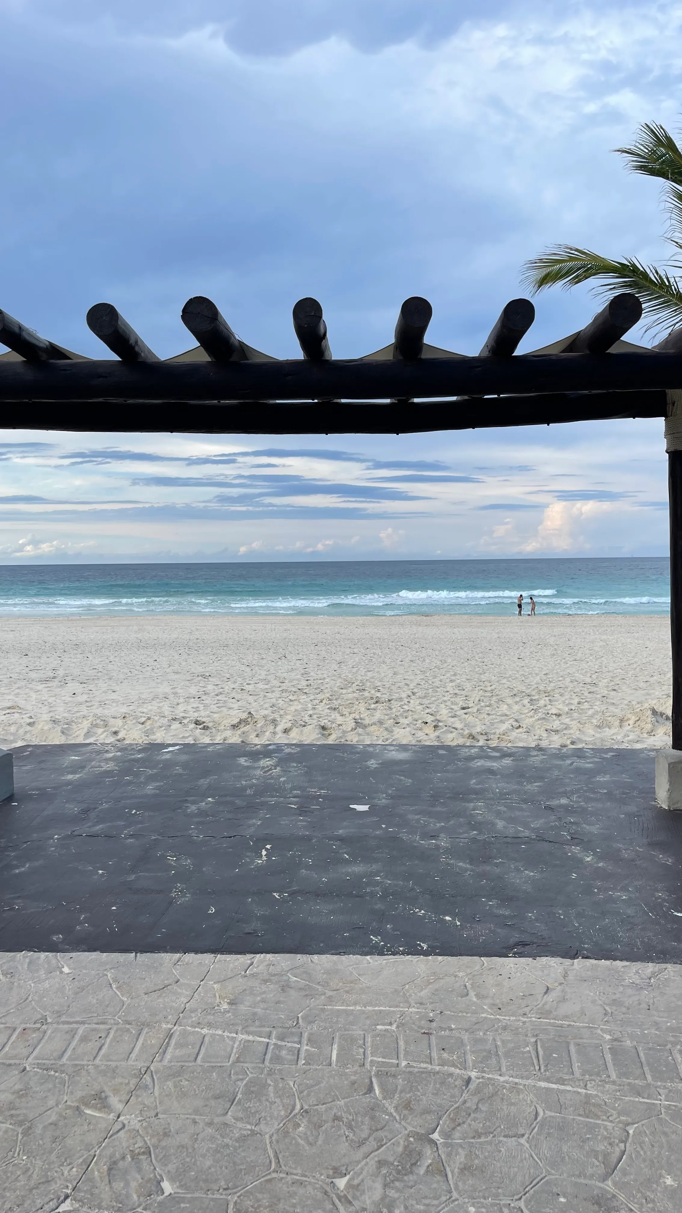 Beachfront pergola overlooking the Caribbean